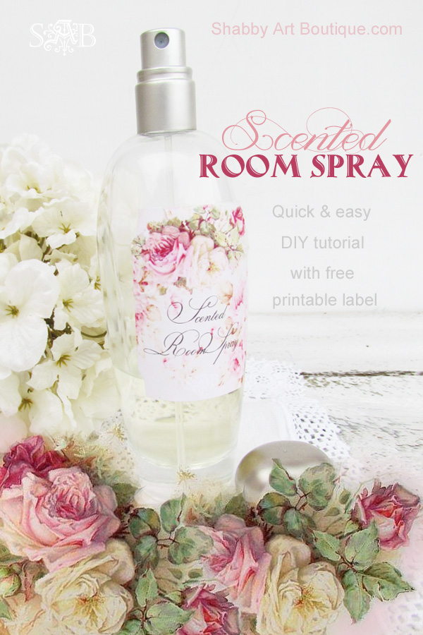 DIY scented room spray by Shabby Art Boutique