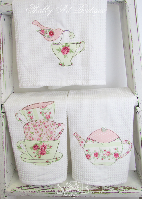 Shabby Art Boutique handmad tea towels 3