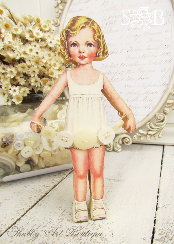 Shabby Art Boutique vintage paper doll 1
