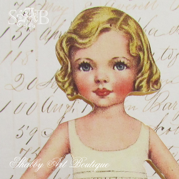 Shabby Art Boutique vintage paper doll 4