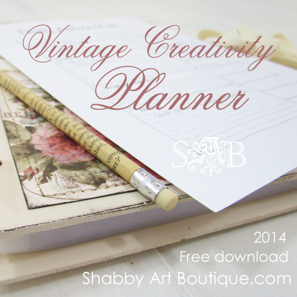Shabby Art Boutique Vintage Creativity Planner 2014