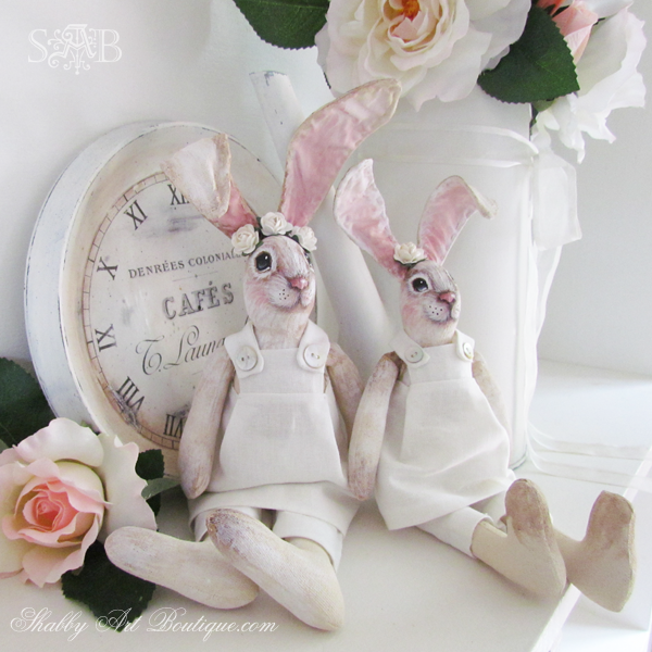 Shabby Art Boutique handmade bunnies 1