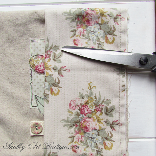 Shabby Art Boutique - fabric covered diary tutorial 3