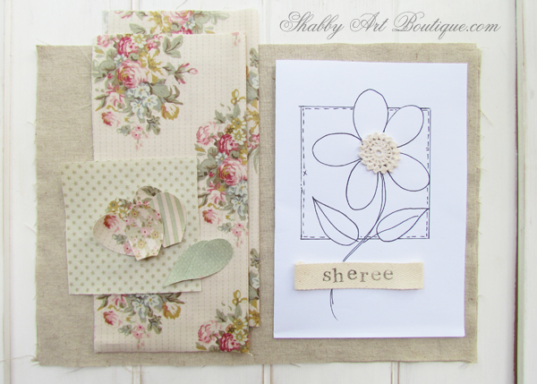 Shabby Art Boutique - fabric covered diary tutorial supplies