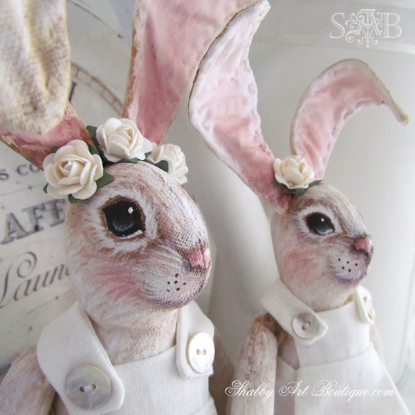 Shabby Art Boutique handmade bunnies 4