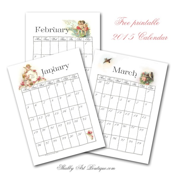 Shabby Art Boutique - 2015 Calendar