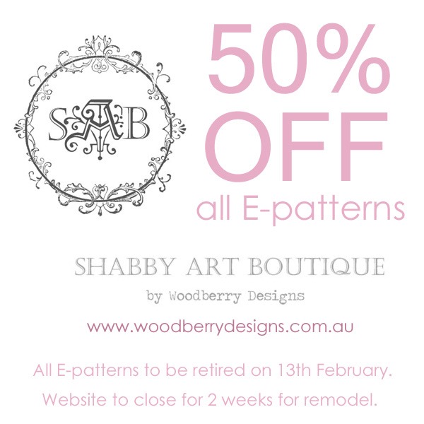 Woodberry Designs 50% off