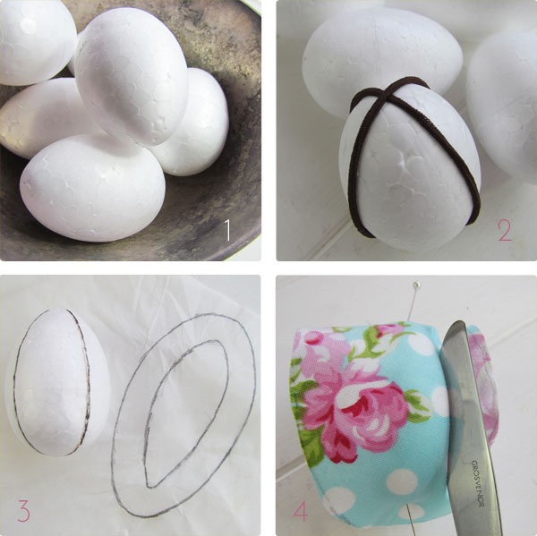 Shabby Art Boutique - how to make cottage style fabric easter eggs