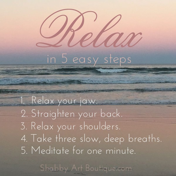 Shabby Art Boutique - Relax in 5 easy steps