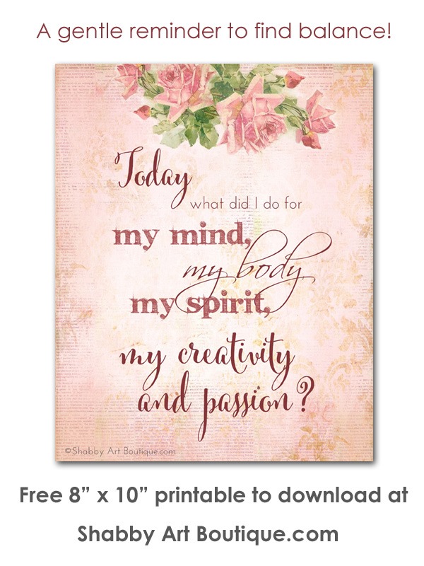 Shabby Art Boutique - free printable