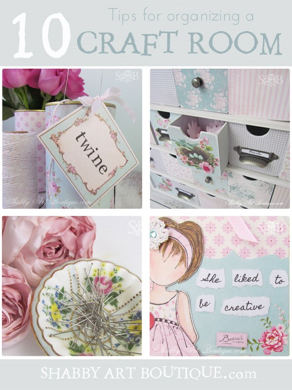 Shabby Art Boutique 10 tips for organising a craft room