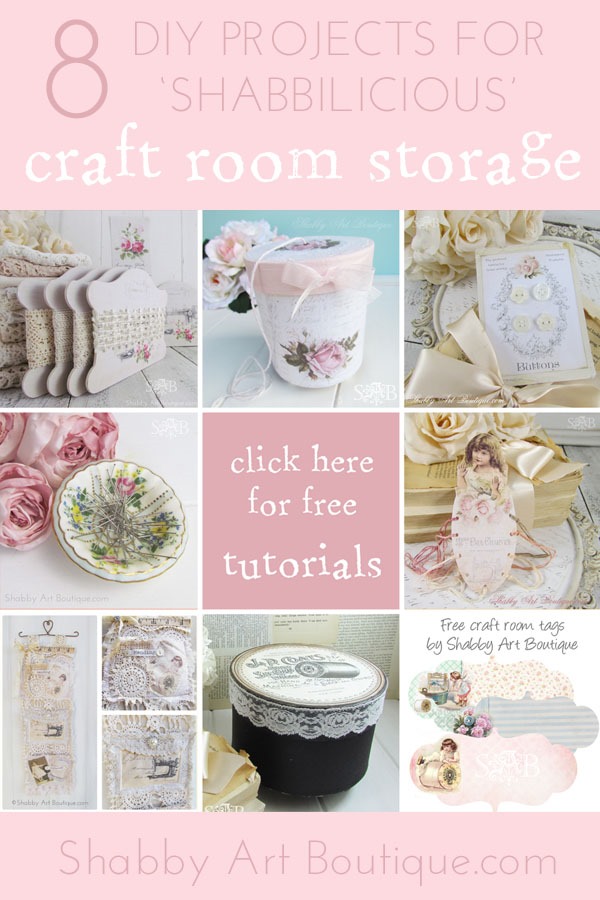 Shabby Art Boutique 8 craft storage projects
