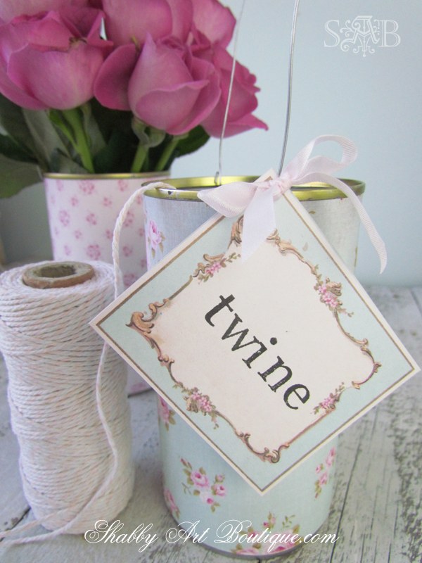 Shabby Art Boutique - Twine Tins