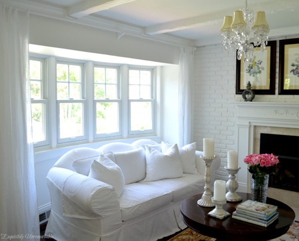 White Shabby Chic Living Room