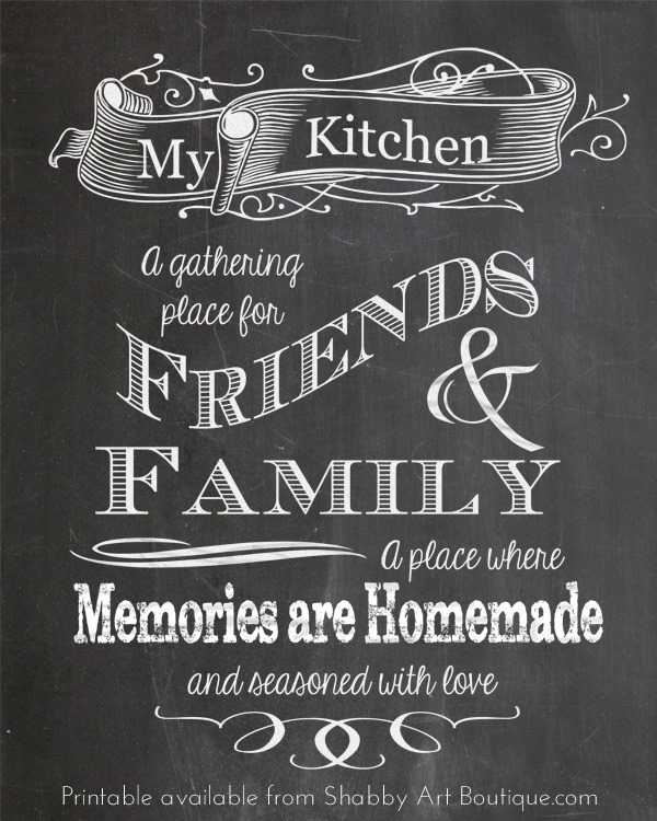 Shabby Art Boutique - free chalkboard printable