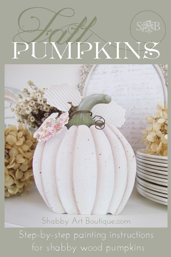 Shabby Art Boutique DIY Fall Wood Pumpkins