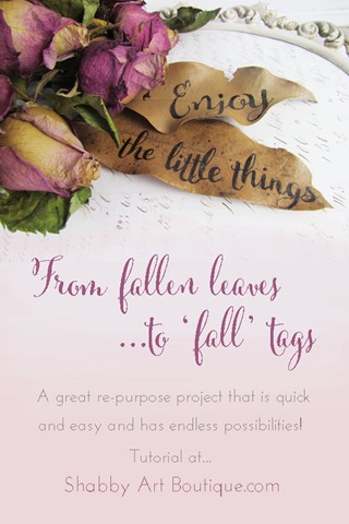 Shabby Art Boutique - Leaf Tag project