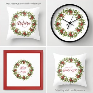 Shabby Art Boutique - Christmas Wreath - Society 6