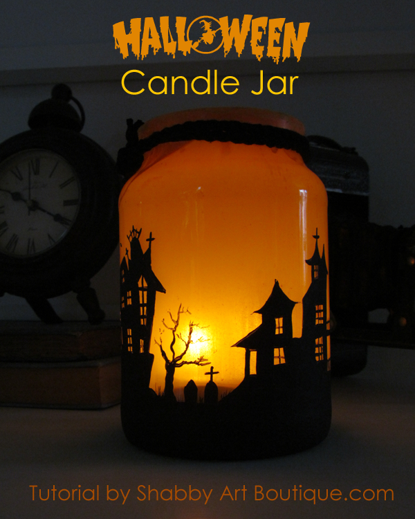 Shabby Art Boutique - Halloween Candle Jar