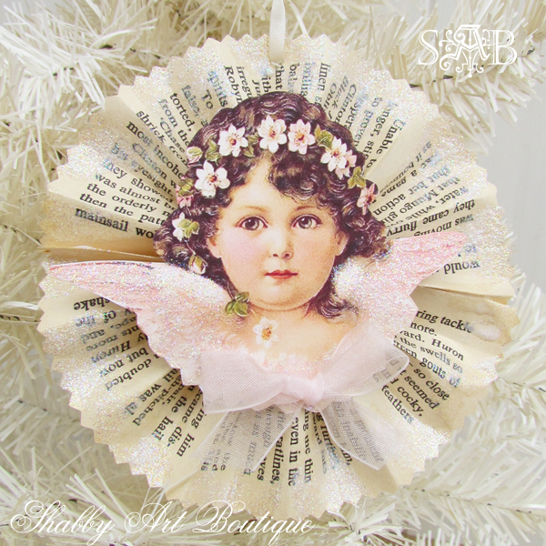 Shabby Art Boutique Victorian Angel ornament 3