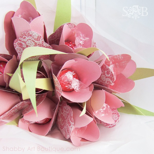 How to make a bouquet of chocolate flowers - Shabby Art Boutique