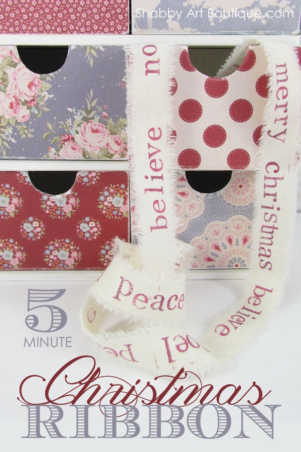 Shabby Art Boutique - 5 minute Christmas Ribbon