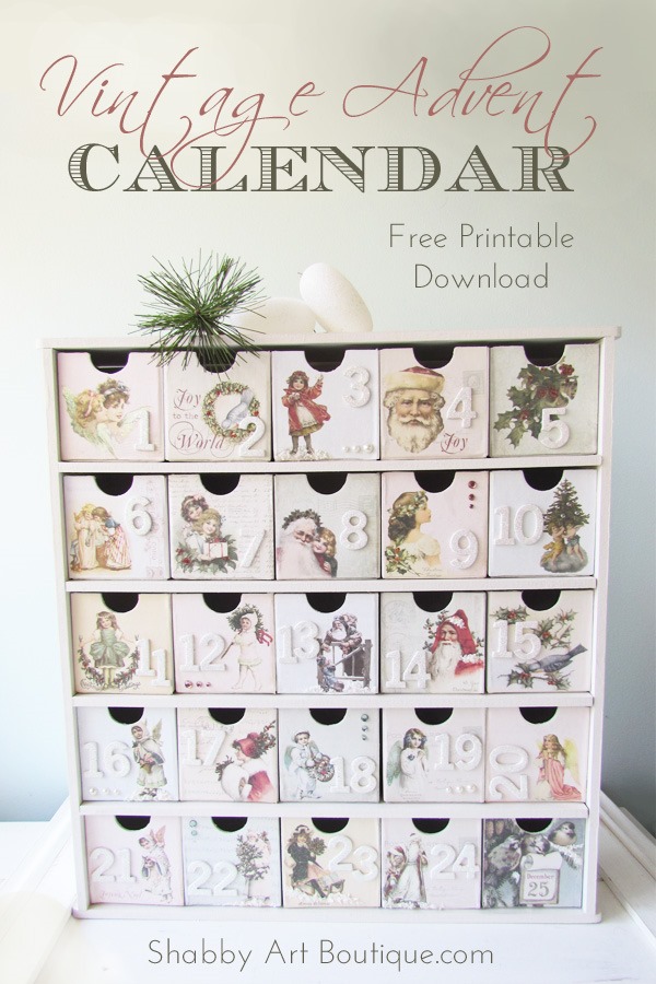 Shabby Art Boutique - Vintage Advent Calendar