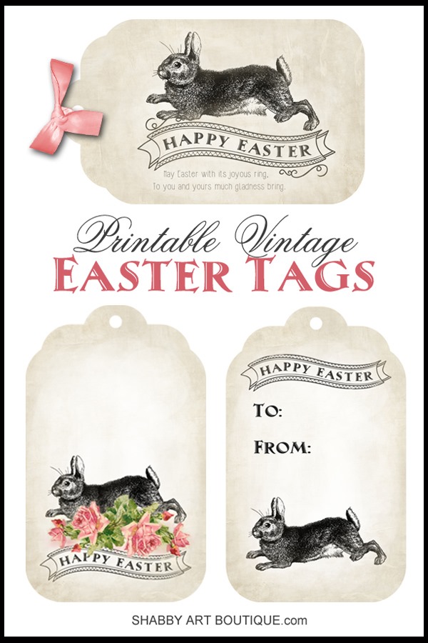 Shabby Art Boutique - Printable Vintage Easter Tags
