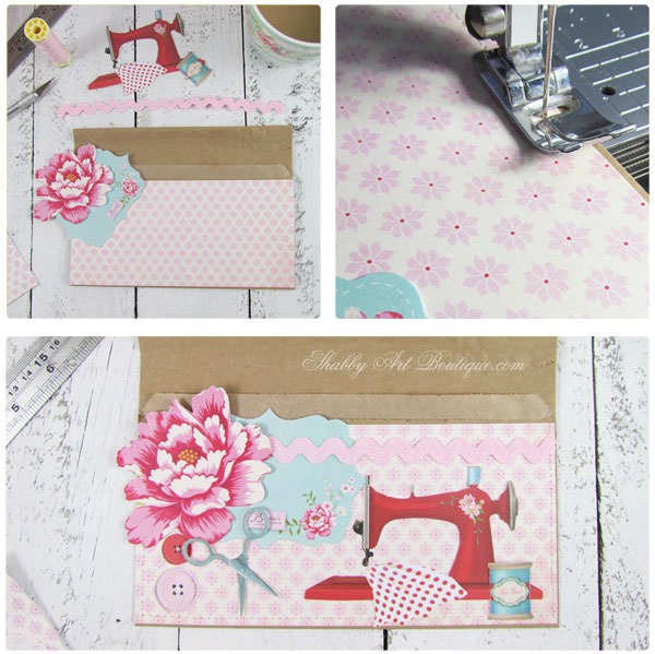 DIY - brown paper bag pockets by Shabby Art Boutique. Click now to see full tutorial or pin for later.