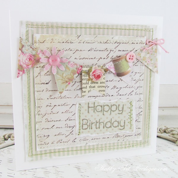 How to make a handmade shabby card and my 5 top tips for stamping. Click now for tutorial or PIN for later.