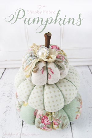 Get the free tutorial to make these sweet fabric pumpkins from Shabby Art Boutique.