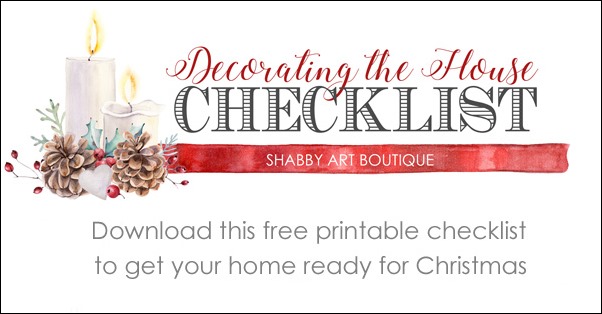 Download free printable Christmas checklist for decorating your home