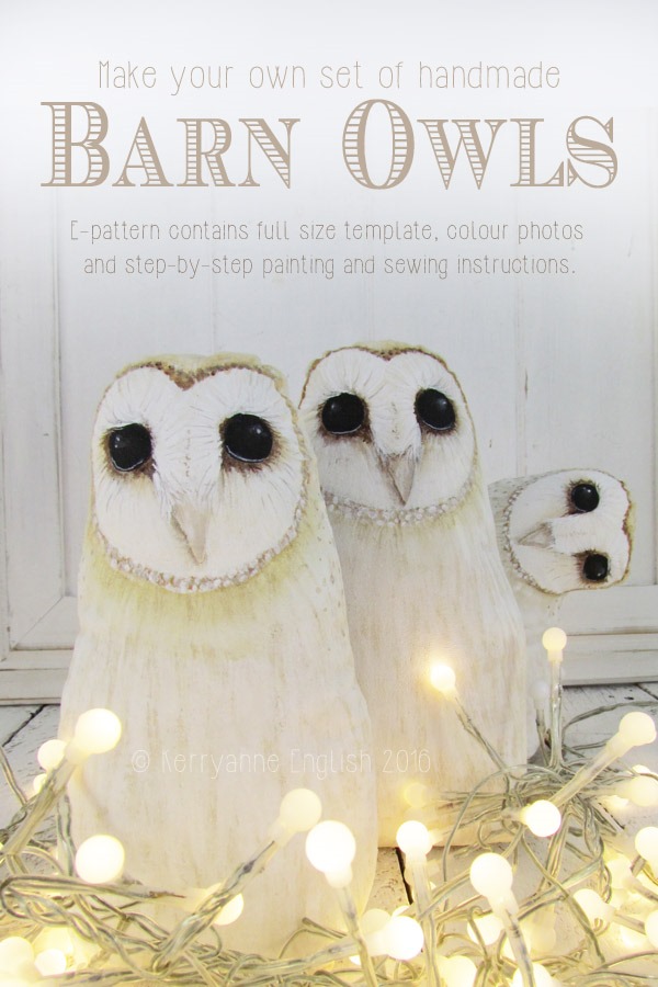 Shabby Art Boutique - Barn Owl E-pattern by Kerryanne English