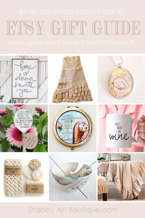 How to shop handmde - Etsy Gift Guide by Shabby art Boutique