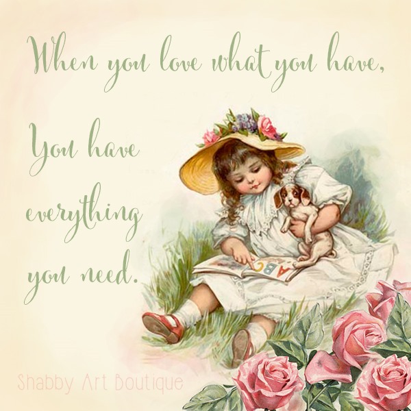 Gratitude quote from Shabby Art Boutique