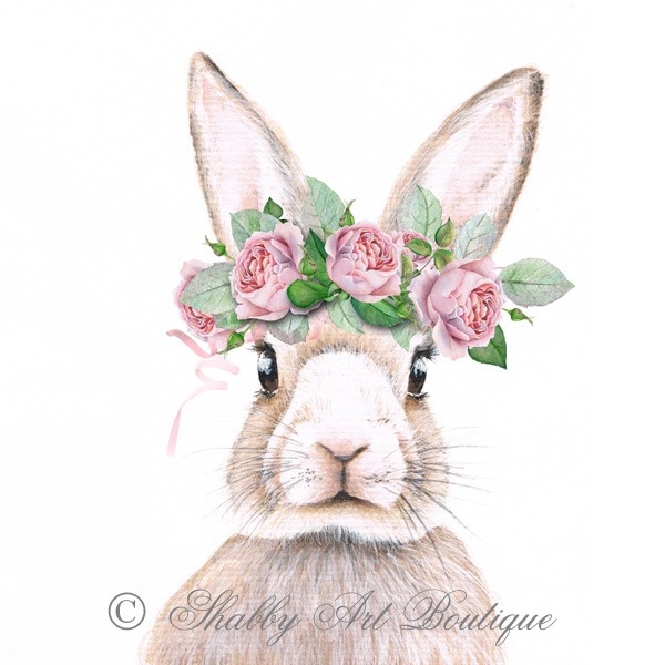 New Spring Bunny design and products in my Shabby Art Boutique Society6 Store