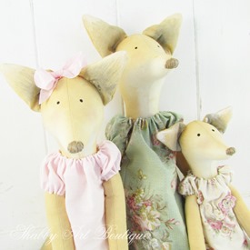 See how I made these gorgeous Tilda foxes on Shabby Art Boutique