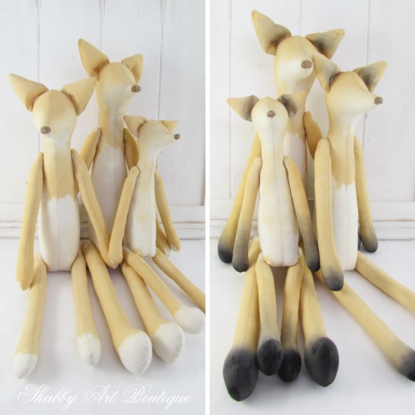 The process of making my Foxie Ladies - Shabby Art Boutique