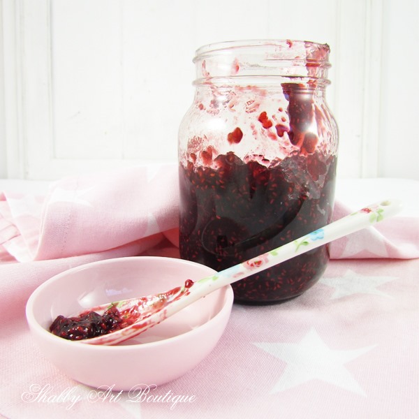 Just 3 ingredients for the easiest raspberry jam recipe at Shabby Art Boutique