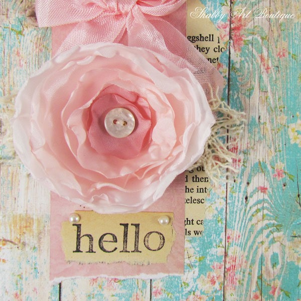 Tutorial for making handmade flower cards by Shabby Art Boutique