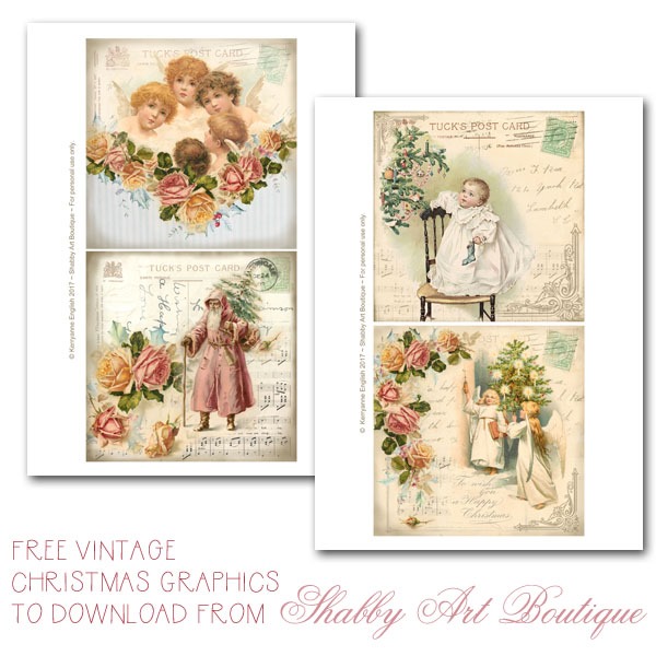 Free vintage christmas graphics to download from Shabby Art Boutique