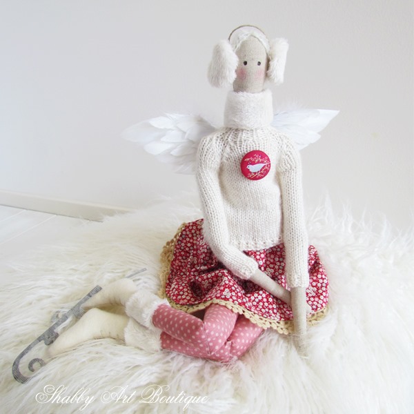 Tilda winter skating angel by Shabby Art Boutique