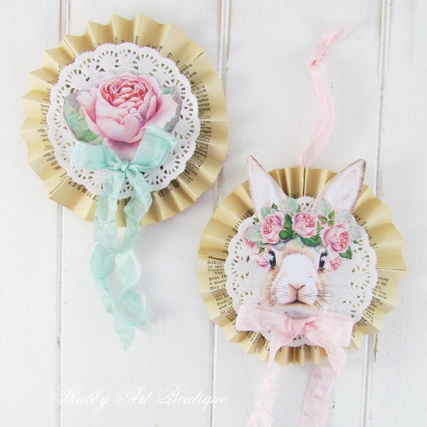 Shabby bunnies and rose tags by Shabby Art Boutique
