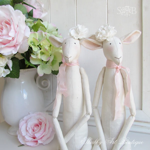 Shabby spring Tilda lambs by Shabby Art Boutique