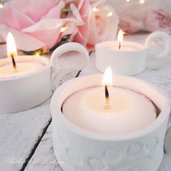 DIY Tealight Candle Holders by Shabby Art Boutique