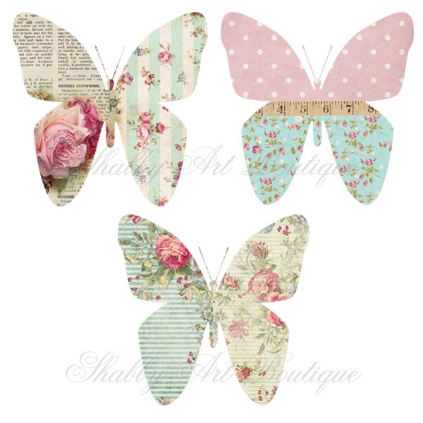 Free printable butterflies by Shabby Art Boutique