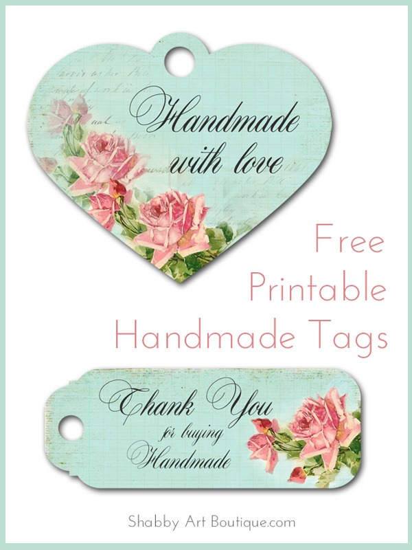 Shabby Art Boutique - Free Printable Handmade Tags