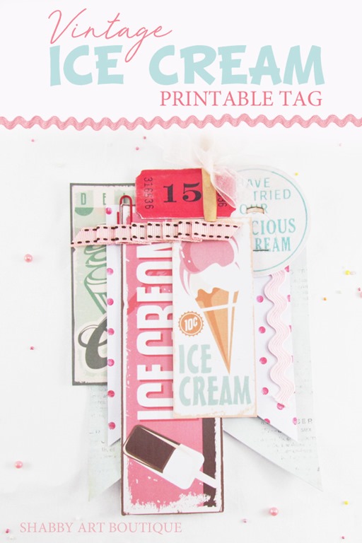 Printable Vintage Ice Cream Tags for Summer - Shabby Art Boutique