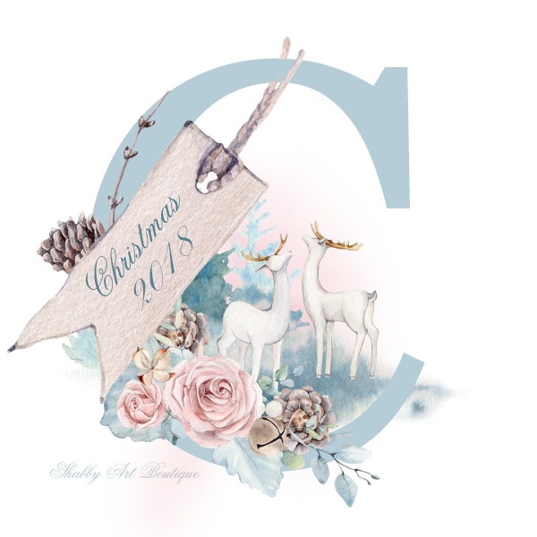 Wintery Woodland Chrsitmas in pastels from Shabby Art Boutique