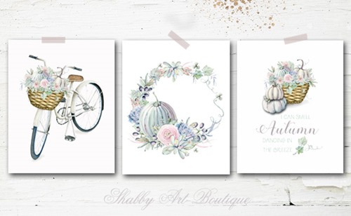 3 free Autumn printables from Shabby Art Boutique